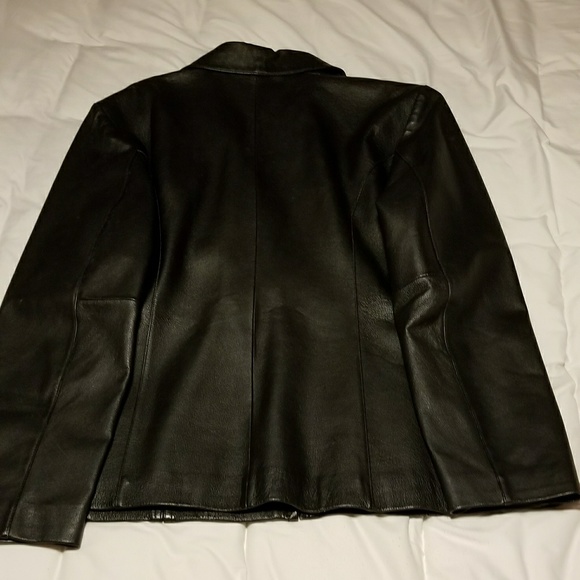 Worthington Size Large Black Leather Jacket - Picture 7 of 8